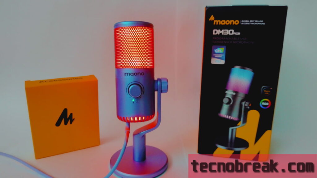 Maono DM30 RGB spēļu mikrofons: ekonomisks brīnums