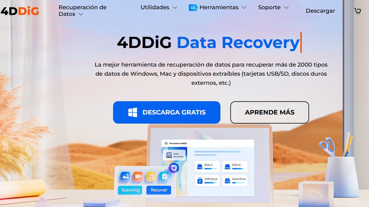 Cómo recuperar los datos perdidos gratis con 4DDiG