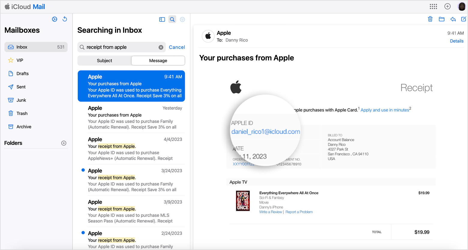 ¿Qué significa apple.com/bill en el resumen de cuenta?