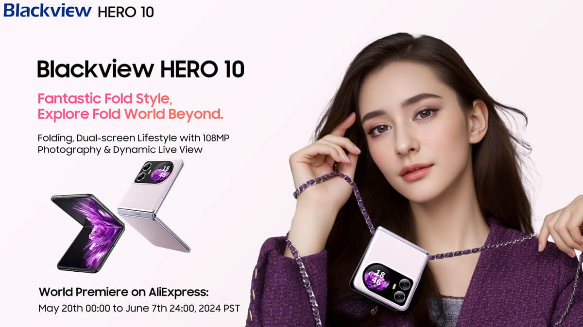 Blackview HERO 10: Plegable con doble pantalla y cámara 108MP en AliExpress