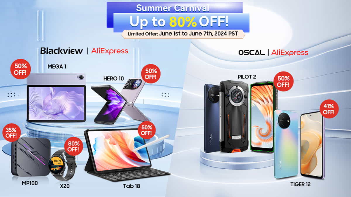 ¡Carnaval de Verano AliExpress! Nuevos productos Blackview y OSCAL con hasta 80% de descuento 1