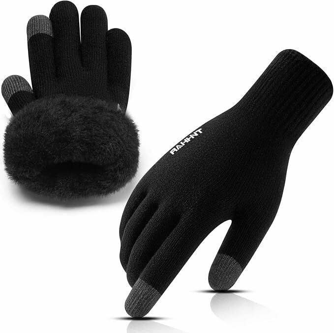 Guantes de rahhint Mujer de invierno - Guantes térmicos lana - guantes táctiles