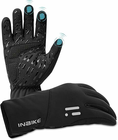 Guantes térmicos en el invierno Mujer algodón de algodón largo que ciclación contra el viento