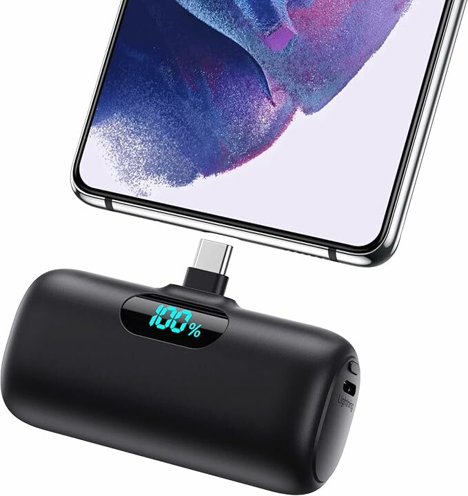 Feob Mini Power Bank, 5000 mAh USB C Cargador portátil 15 W PD