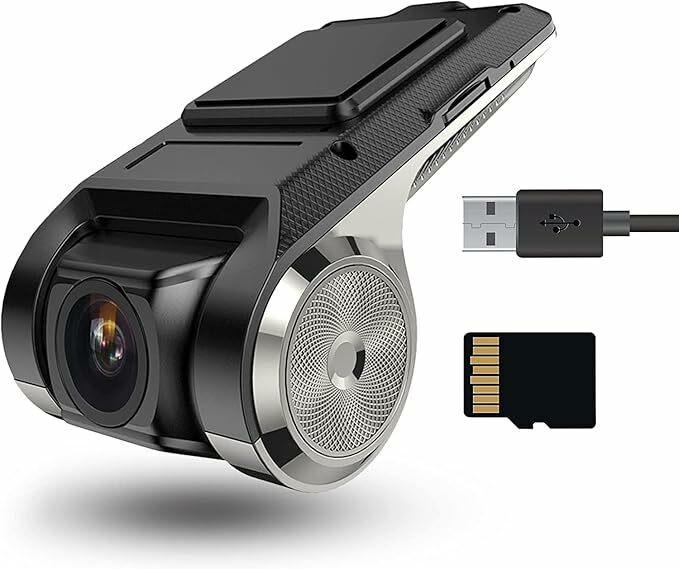 Hikity Chamber of Dash Cam con 32 GB TF, para Android Car Radio admite la conexión USB