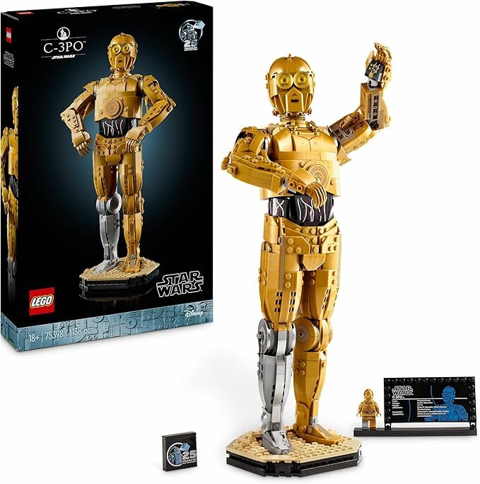 LEGO Star Wars C-3PO Figura droide, chaqueta de recolección de adultos