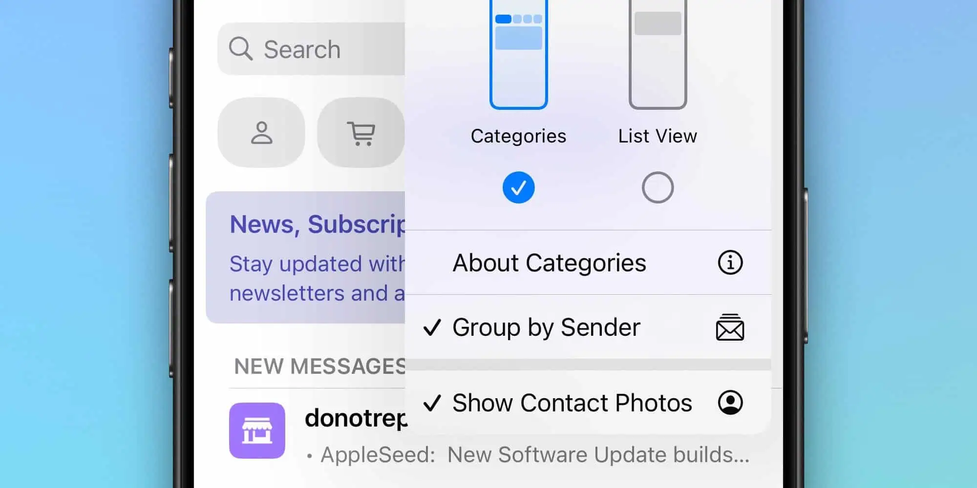 iOS 18.5: es más fácil recuperar el aspecto de correo viejo