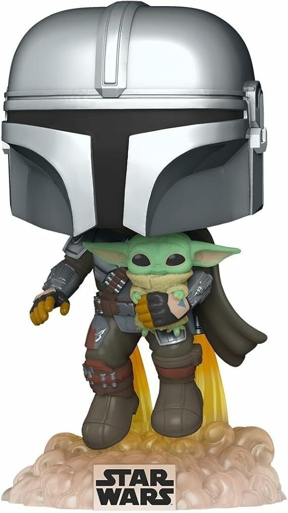 FUNKO POP Star Wars: el volador Mandalorian-Mando con figura de Jet Pack coleccionable