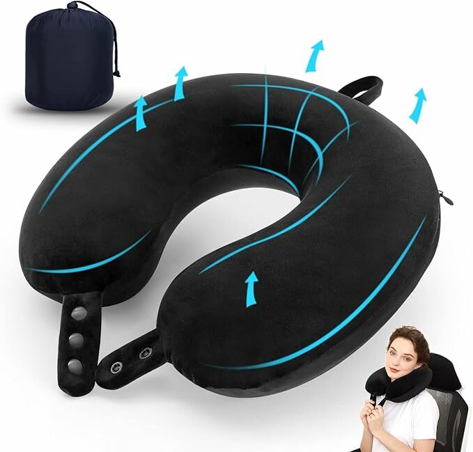 Almohada de cuello de viaje de espuma viscoelástica