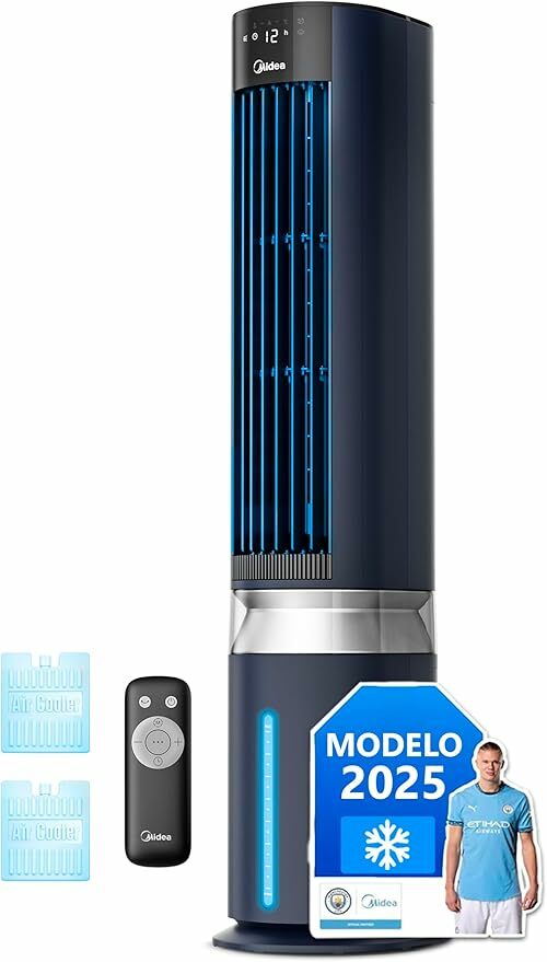 Climatizador vaporativo Midea 3 en 1 con control remoto, ventilador de agua, refrigerador de aire y humidificador