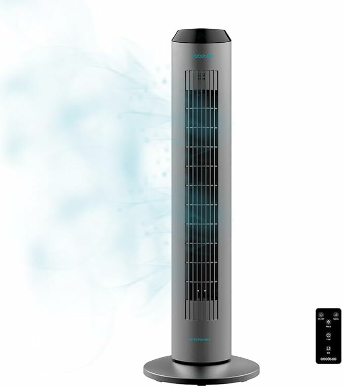 Ventilador de torre digital de Cedcotec con control remoto y temporizador