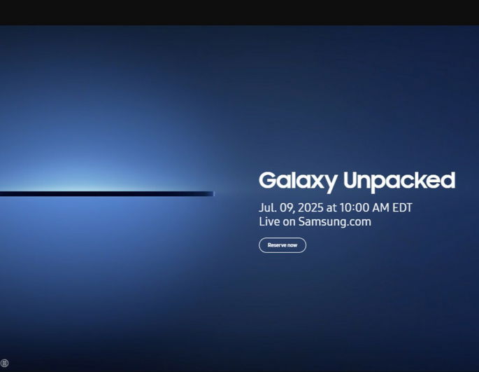 Cartel de eventos desempaquetado de Samsung
