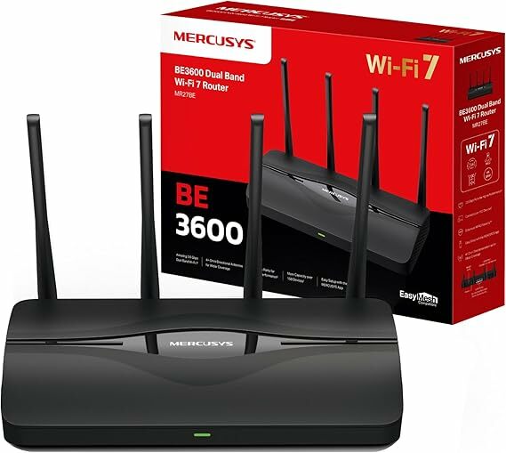 Mercusys MR27BE Router Wifi 7 Double Banda Be3600 Mbps