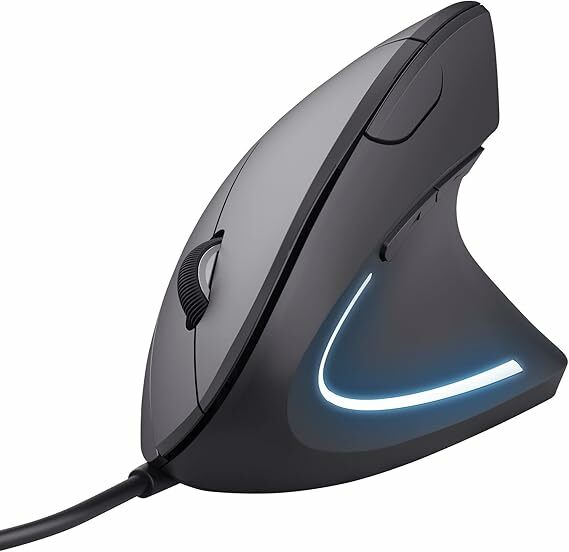Confiar en rata vertical, rata ergonómica con cable USB 1000/1600 DPI