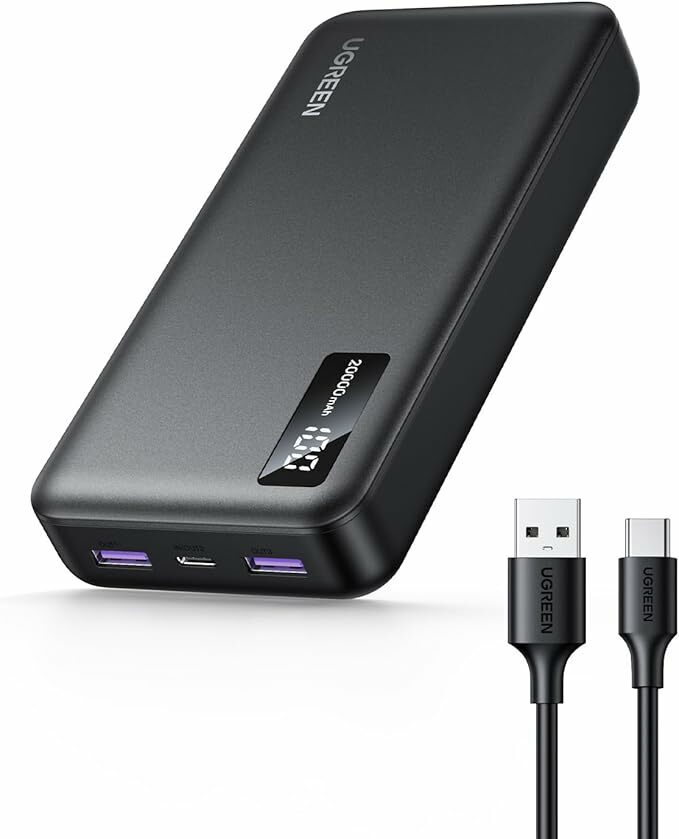 Ugreen Power Bank 20000 mAh 22.5 W Batería externa con cable USB C