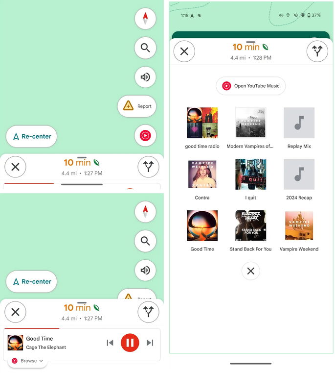 Promedio de control de Google Maps