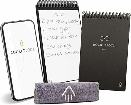 Rocketbook mini cuaderno inteligente reutilizable y bolsillo