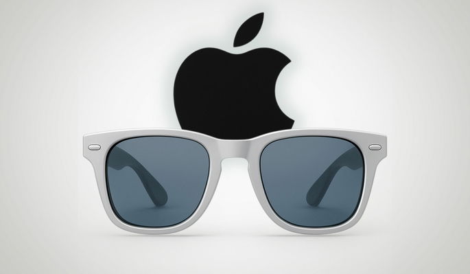Ilustración de gafas de manzana