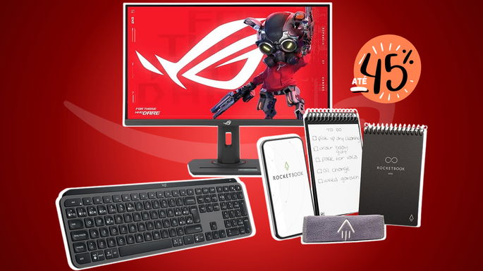 Gadgtes Tech como monitores, cuaderno inteligente y teclado en Amazon