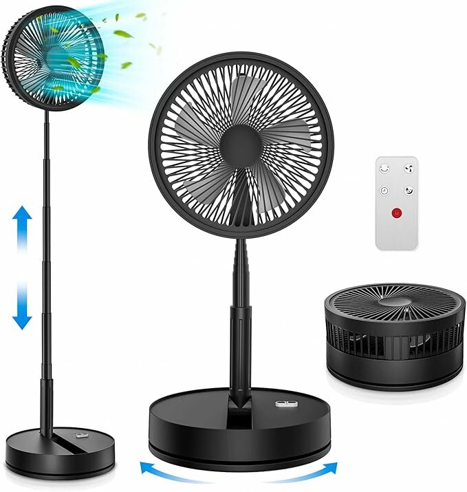 Oscilante ventilador de pie portátil silencioso con control remoto