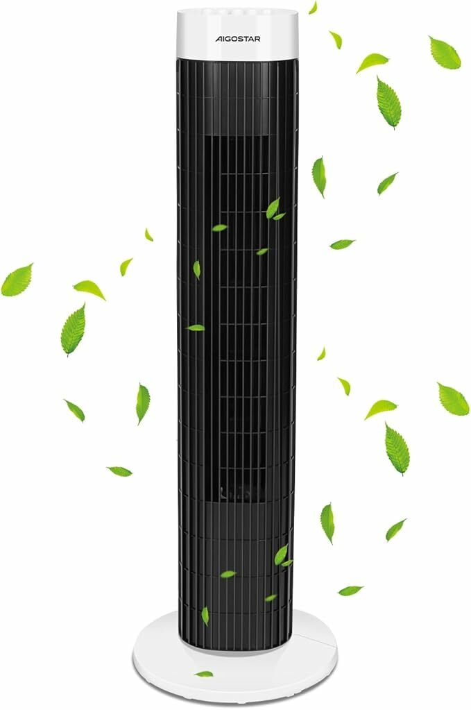Aigight, ventilador de torre digital, con control remoto y pantalla LED