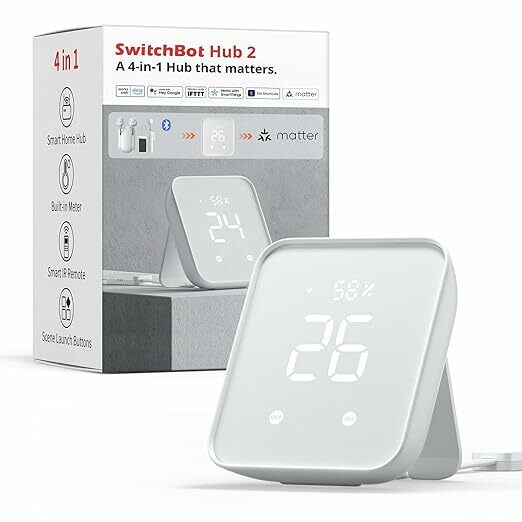 SwitchBot Hub 2, termómetro Wifi Higróter