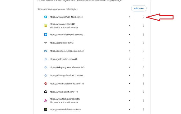 Notificaciones cromadas