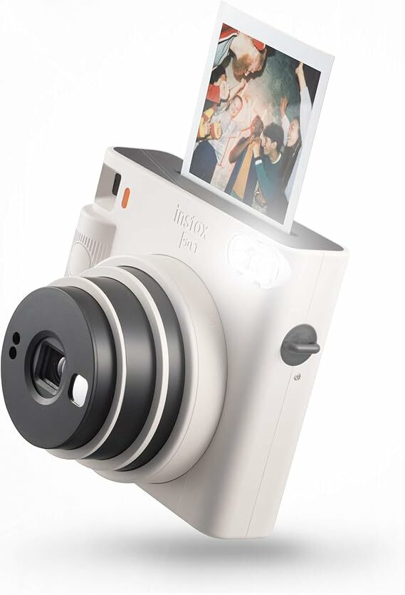Instax SQ1 Square Cámara instantánea automática, tamaño de foto cuadrado. Tiza blanca