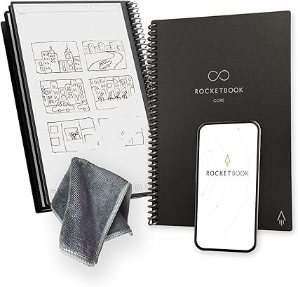 Rocketbook Core Notebook Reusable Spiral, tamaño A5