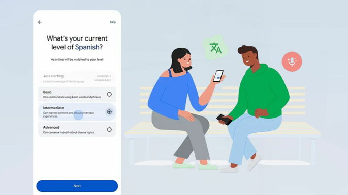 Modo de aprendizaje del traductor de Google