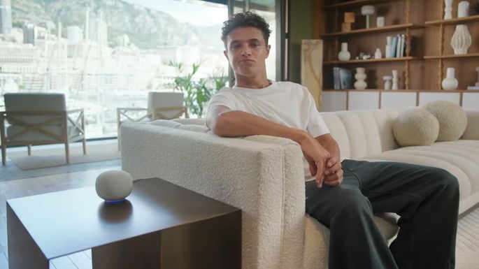 Lando Norris, piloto de Fórmula 1, durante el evento hecho por Google