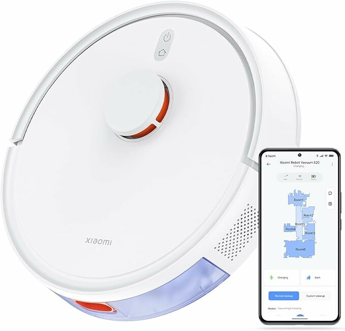 XIAOMI Robot Vacuum S20 - Robot aspirador y limpiasuelos con sistema de navegación láser inteligente (LDS)