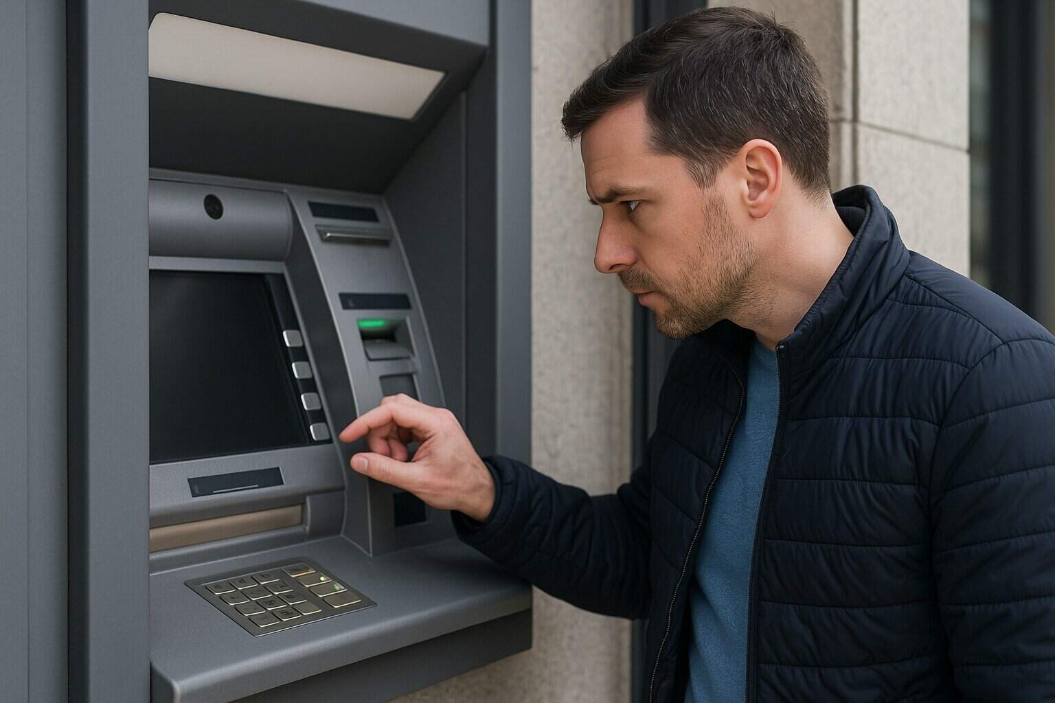 Inserte la tarjeta en el cajero automático