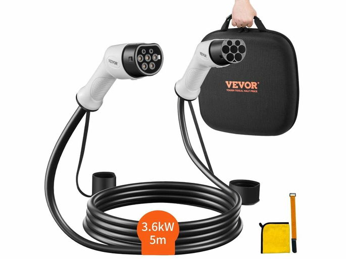 Vevor tipo 2 para el cable de carga de vehículo eléctrico tipo 2 16a