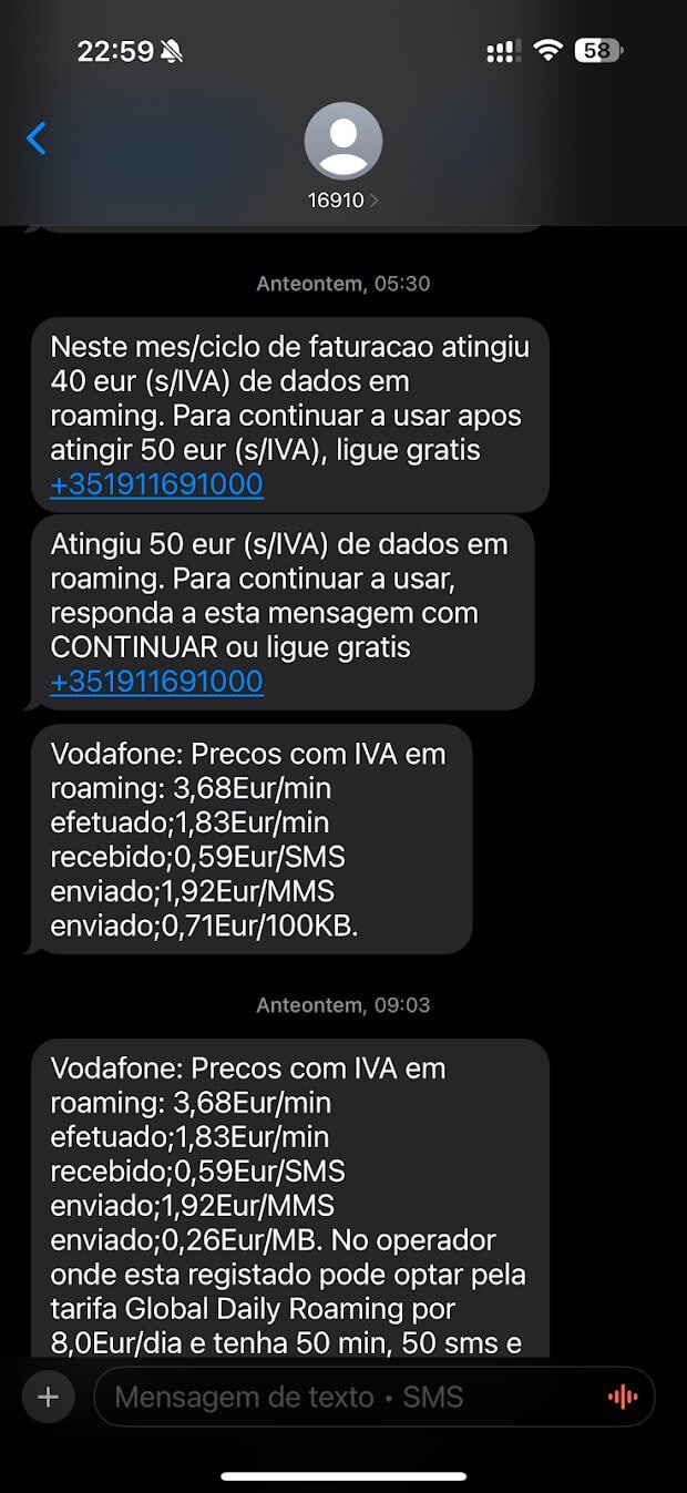 No encendí el modo de avión ... ¡Pagué 50 €!