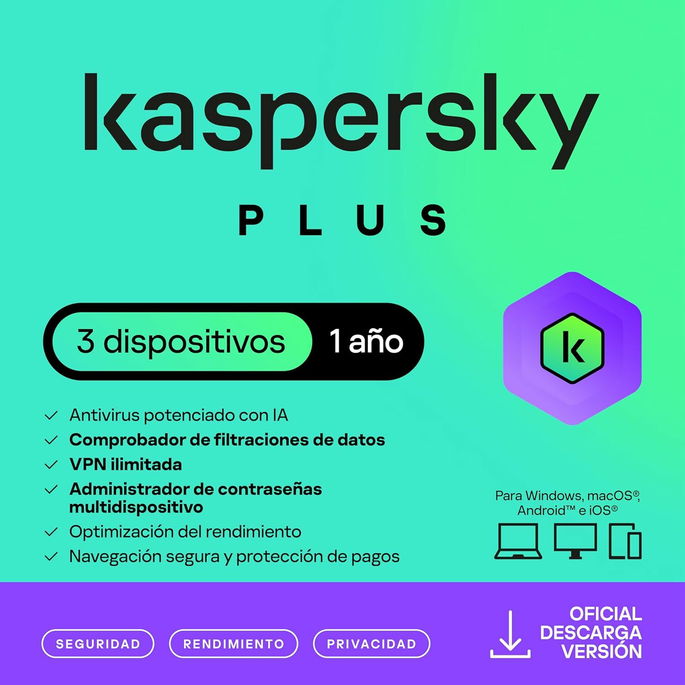 Kaspersky Plus Securidad de Internet 2025