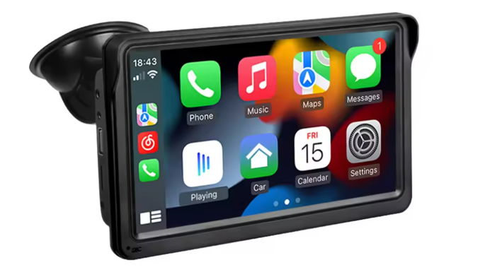 Reproductor de vídeo multimedia inalámbrico con radio para coche Hippcron de 7 pulgadas