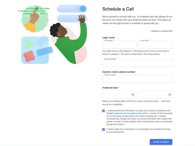 Estafa de carreras de Google