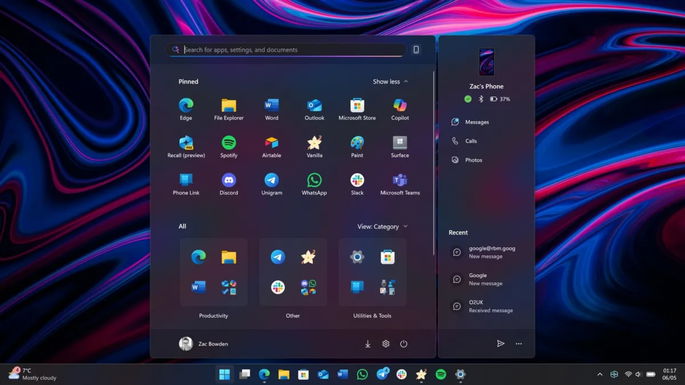 Windows 11 recibe nueva actualización: el menú Inicio es más atractivo y personalizable