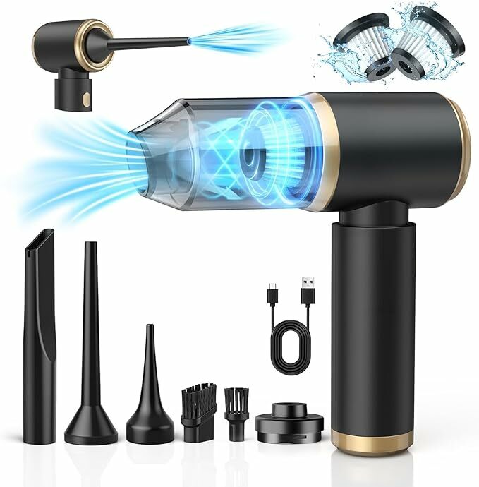 Aspirador de coche potente portátil recargable 15000 PA