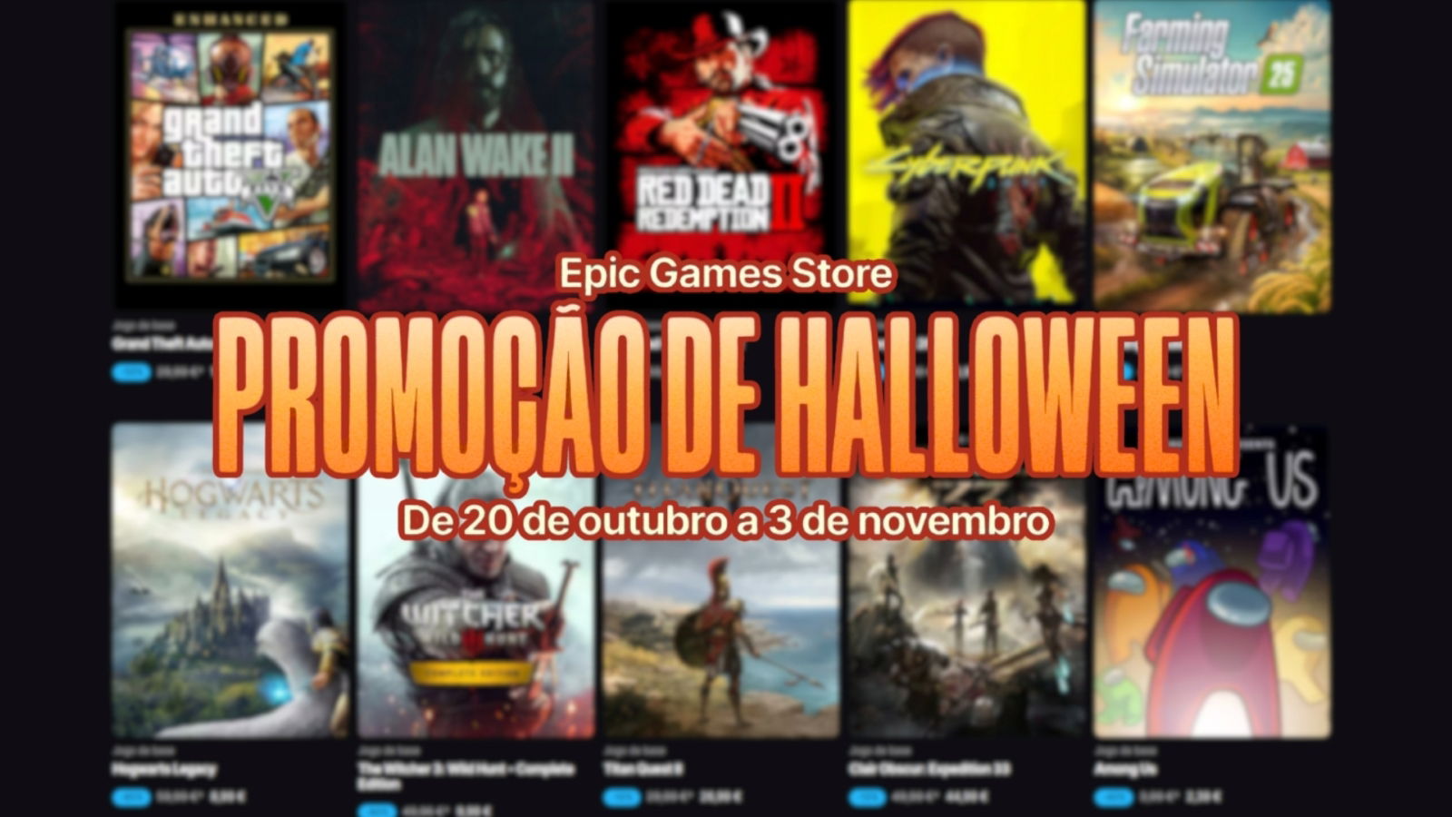 Oferta de Halloween: 15 fantásticos juegos con hasta un 90 % de descuento en Epic Games Store