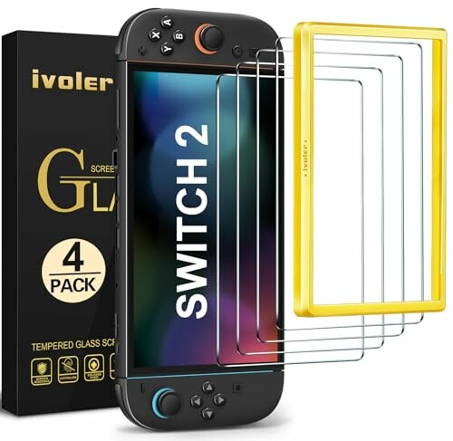 ivoler 4 Piezas Protector Pantalla Nintendo Switch 2