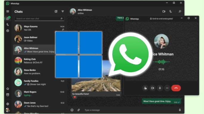 Aplicación WhatsApp para Windows