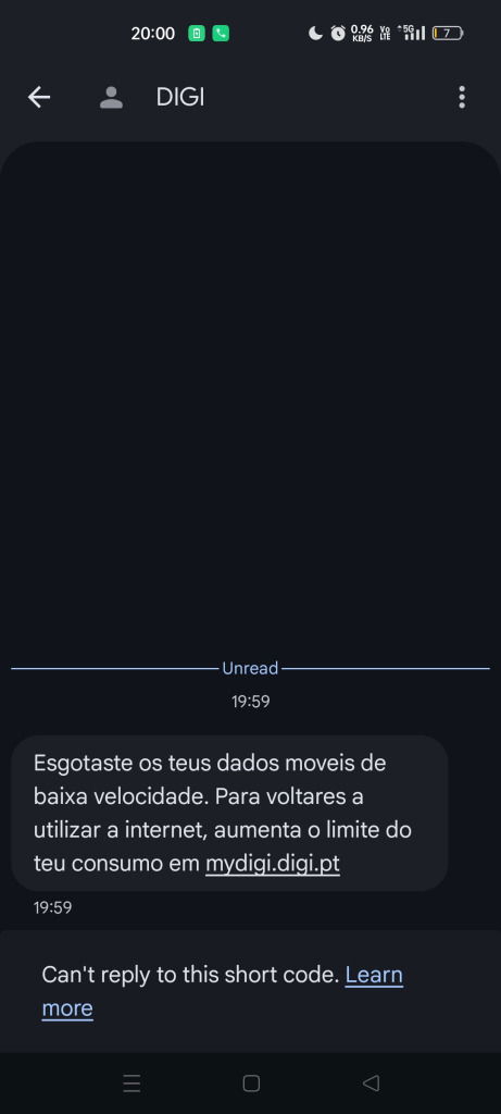 SMS que recibes al llegar a los 3 TB
