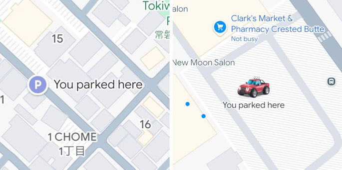Aparcamiento de Google Maps para iOS
