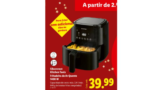 Freidora de aire caliente de 1000W en Lidl