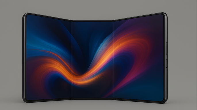 Imagen alusiva a un smartphone triple