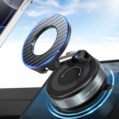 PlusAcc Soporte Móvil para Coche con Ventosa Magnética de 360°