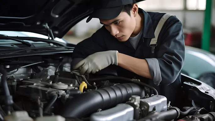 Imagen que muestra la inspección de un automóvil.
