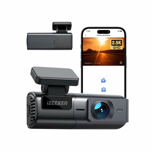 Cámara de tablero iZEEKER 2.5K Dashcam WiFi para automóviles